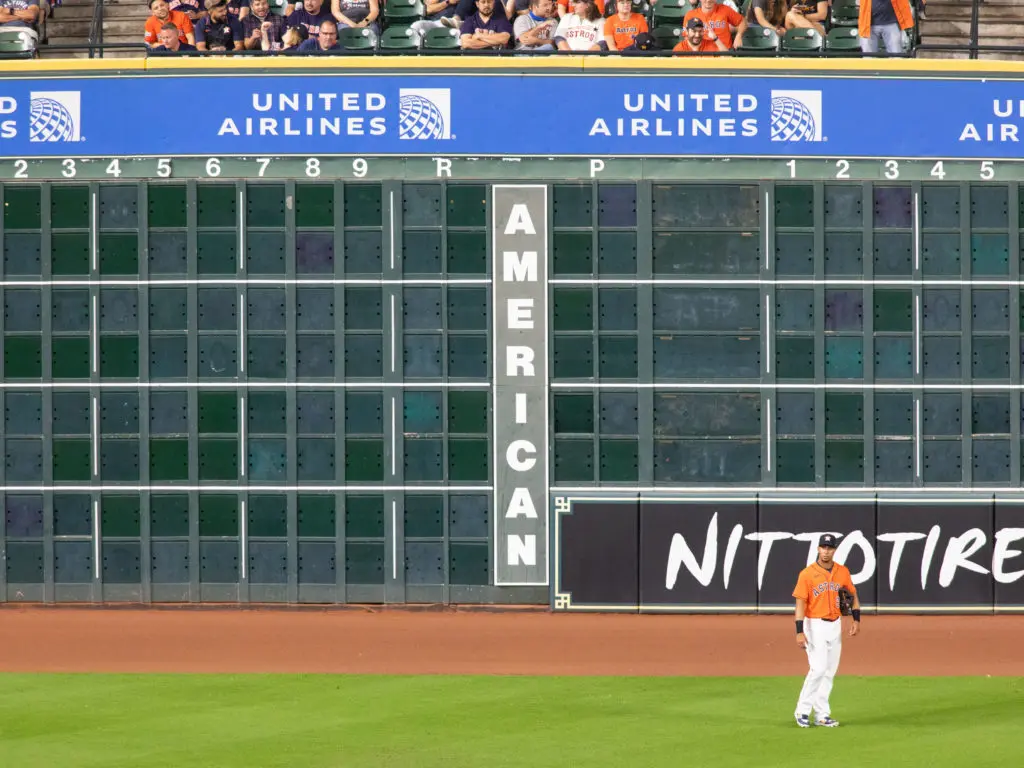 Michael Brantely's back in the outfield, giving the Astros a veteran edge.  (Photo by F. Carter Smith)