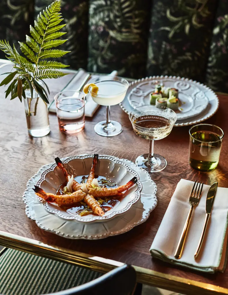 Royal red shrimp. (Photo by Commodore Perry Estate, Auberge Resorts Collection)