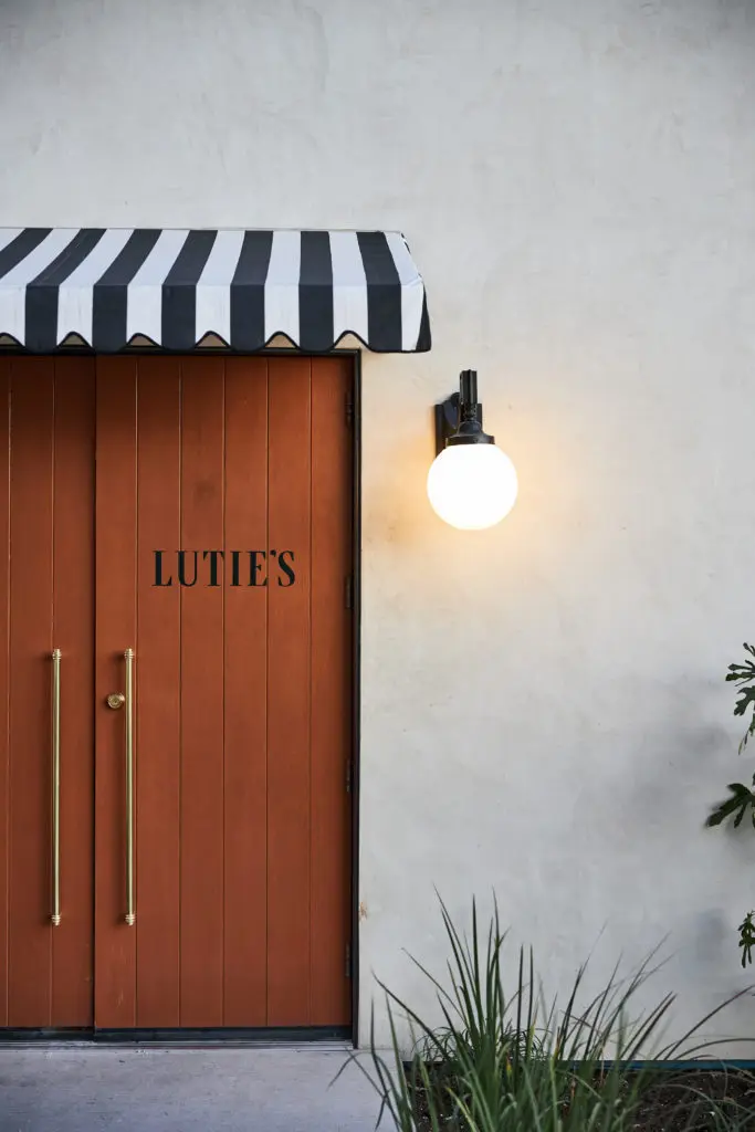The entry to Lutie's Garden Restaurant, the newest arrival at the Commodore Perry Estate in Austin (Photo by Commodore Perry Estate, Auberge Resorts Collection)