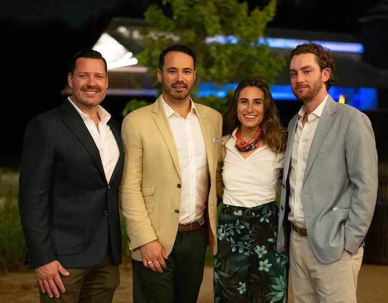 Clayton Katz, Jeffrey Yates, Diandra Breen, Robert Erni at the Urban Wild Glow in the Glades fundraiser (Photo by Daniel Ortiz)