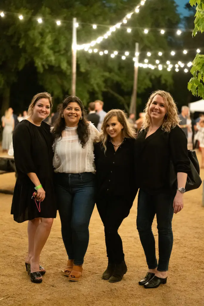 Erica Matthews, Yvette Salazar, Megan Blaisdell Willis, Grace Salvie at the Urban Wild Glow in the Glades fundraiser (Photo by Daniel Ortiz)