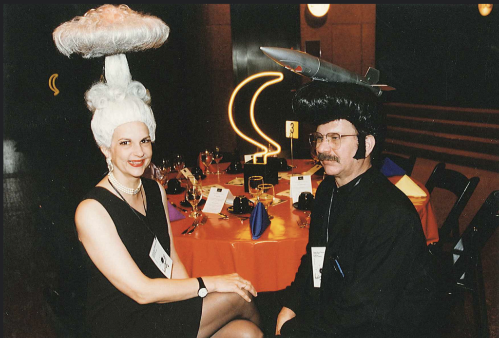 Blast from the past and mind blowing hair. Hair Ball co-founders Victoria and Marshal Lightman, 1997