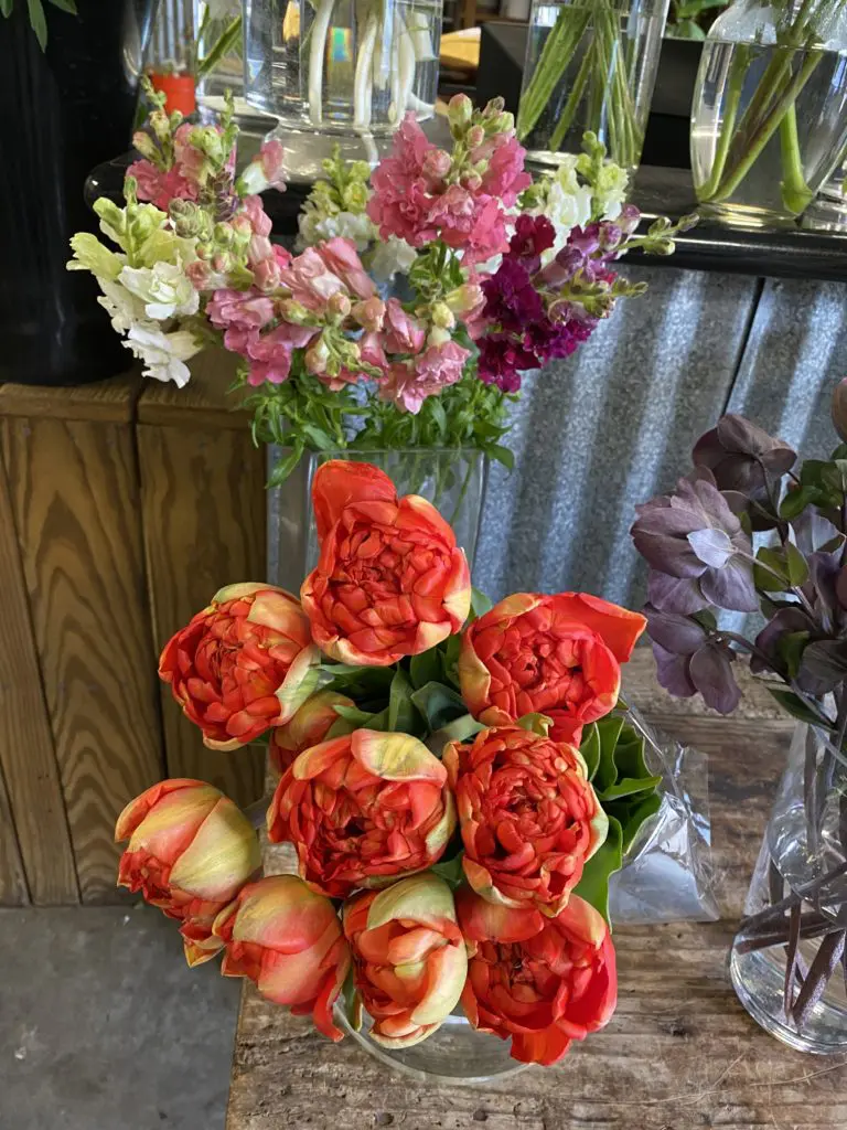 Bushels of fresh flowers of all varieties arrive at In Bloom Inc. every Monday and Wednesday. (Photo by Shelby Hodge)
