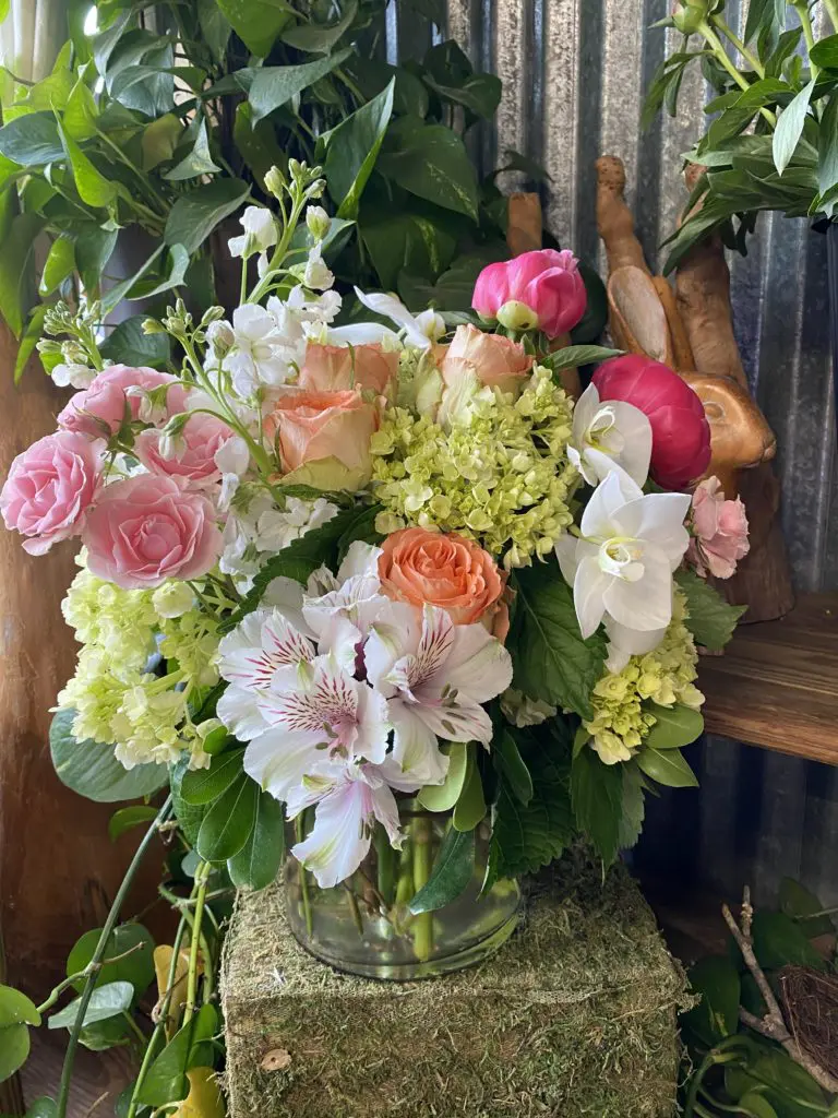 On any given day In Bloom Inc. in the heart of Montrose is filled with magnificent arrangements ready for delivery across the city. (Photo by Shelby Hodge)