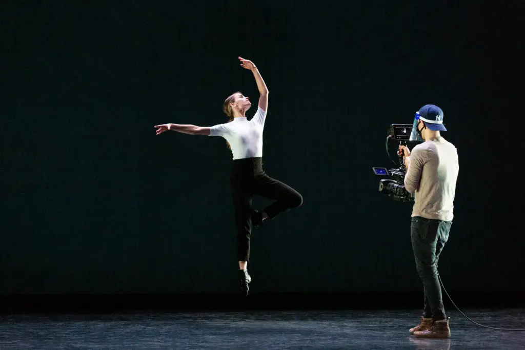 David Rivera filming Soloist Jacquelyn for In Good Company. (Photo by Lawrence Elizabeth Knox)