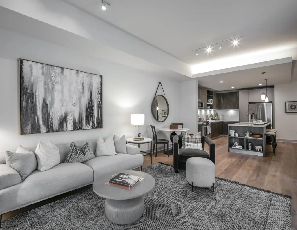 The units at The Residences at La Colombe d'Or are spacious with plenty of room for lounging. (Photo by Mabry Campbell)