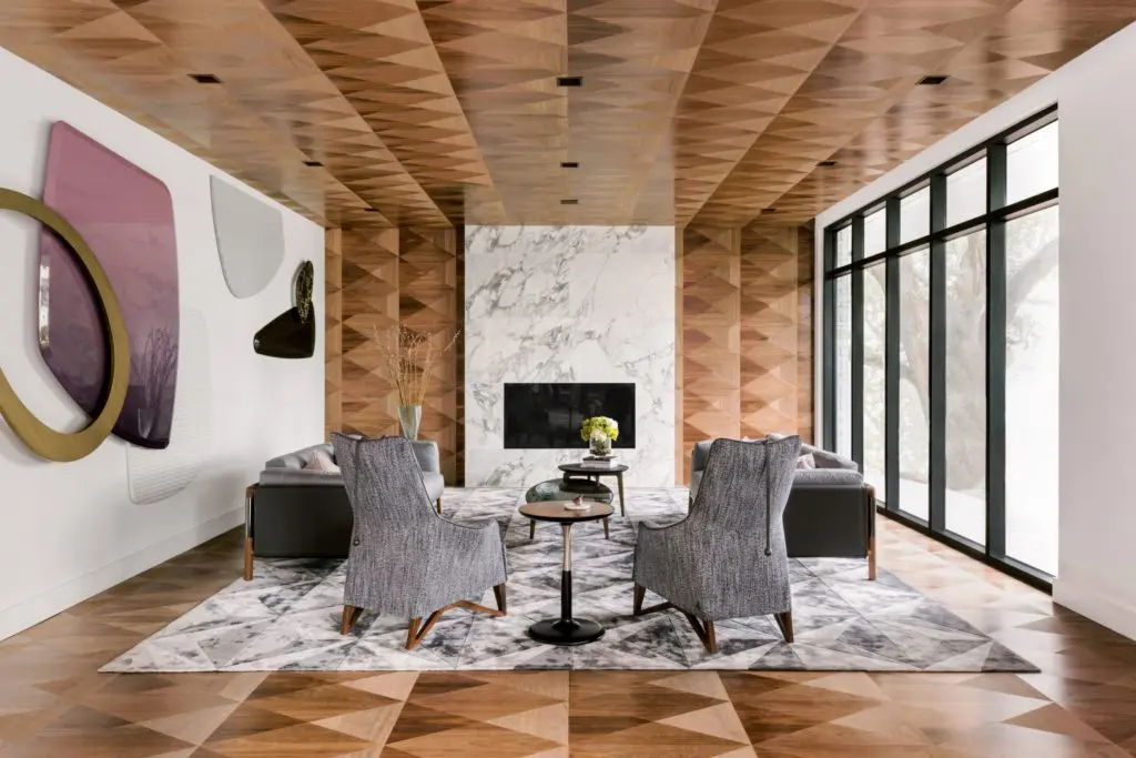 Giorgetti Houston's sumptuous lobby brought to life by Mirador Group. 
