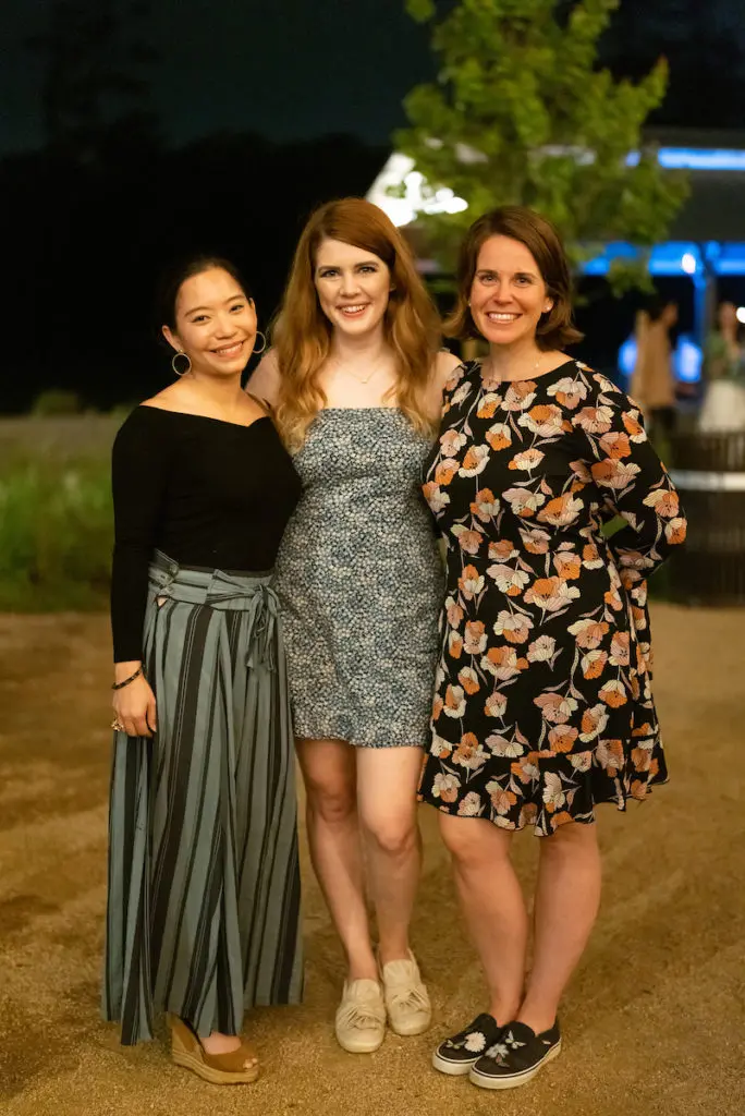 Nat Wanissorn, Amanda Bissett, Jill Stillwagon at the Urban Wild Glow in the Glades fundraiser (Photo by Daniel Ortiz)