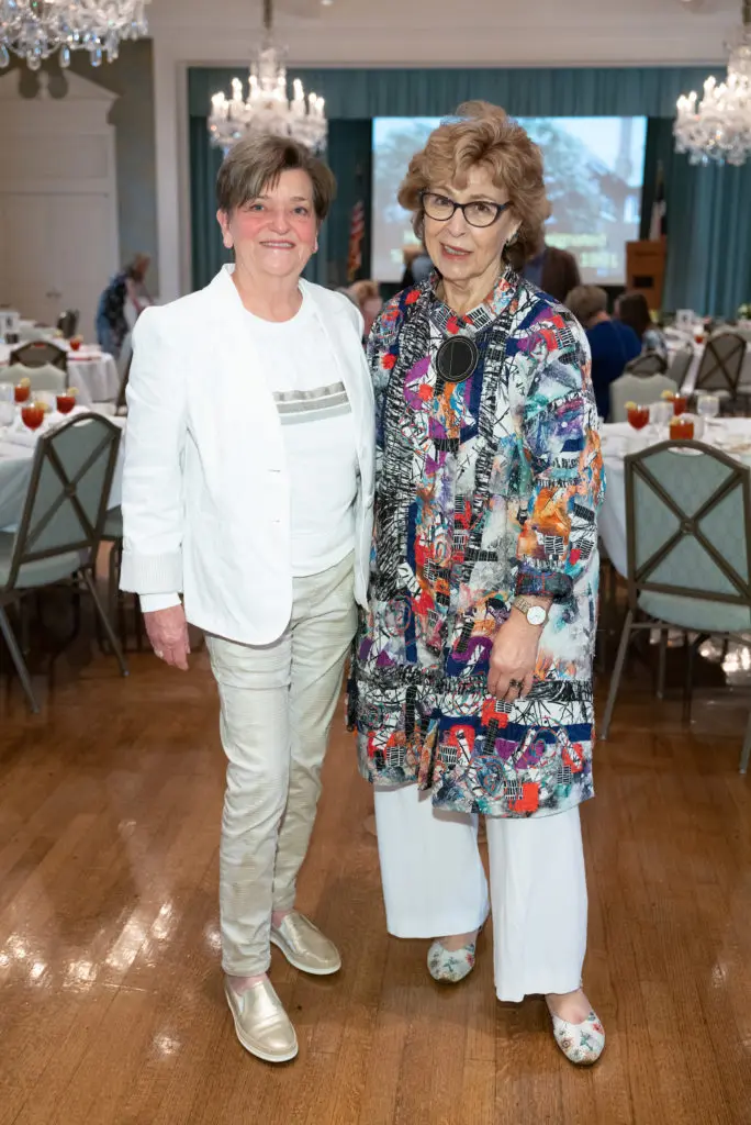 Sally Lukats, Joyce Salhoot at the Houston Hospice Butterfly Luncheon (Photo by Daniel Ortiz)