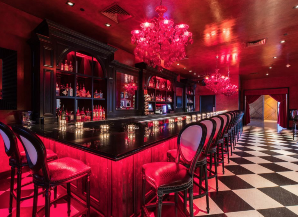 Could the brash Burgundy Bar in The Saint Hotel New Orleans foretell interiors of Hotel Galvez after its redo by Mark Wyant?