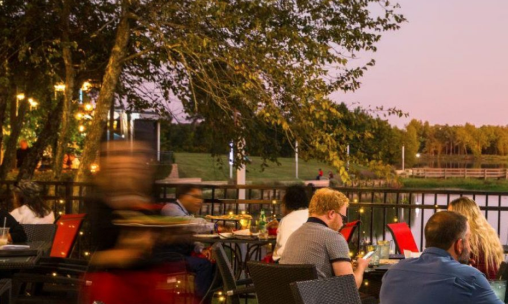 Diners enjoy water views and Italian cuisine at Zammitti’s.