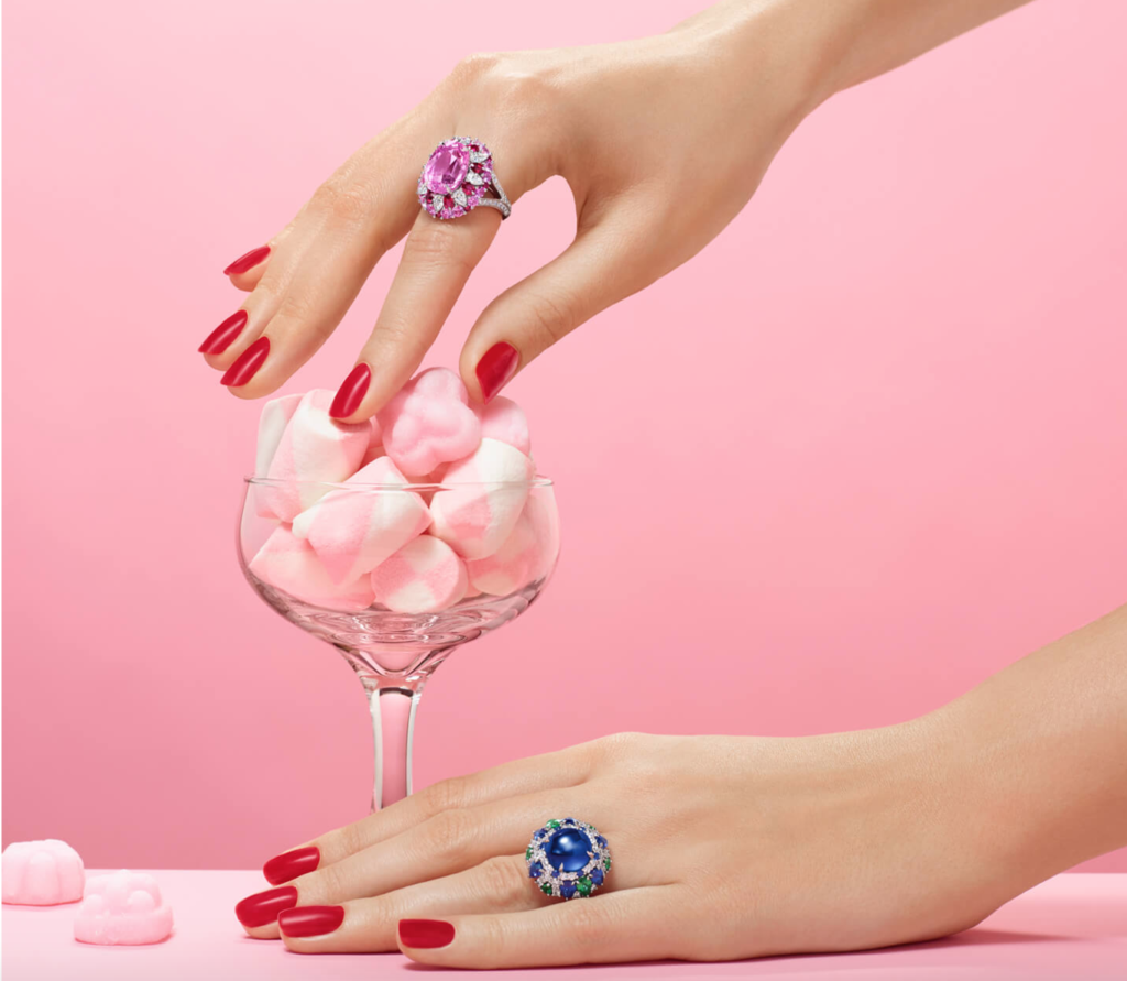 Cocktail rings in the Harry Winston Candy Collection