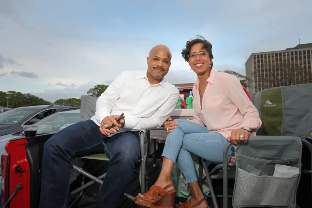 Tony & Sigrid Brown attend the Kinder HSPVA Encore fundraiser at Moonstruck Drive-In Cinema. (Photo by Katy Anderson )