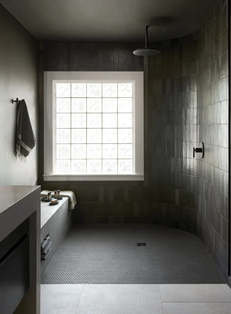 Bathrooms in the Garden Bungalows at La Colombe d'Or Hotel & Residences were reimagined by Gin Design Group.  (Photo by  Pär Bengtsson)
