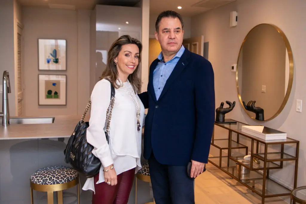 Liliana Molina, Mauricio Vallejo tour newly remodeled condos at The Parklane near Hermann Park.
