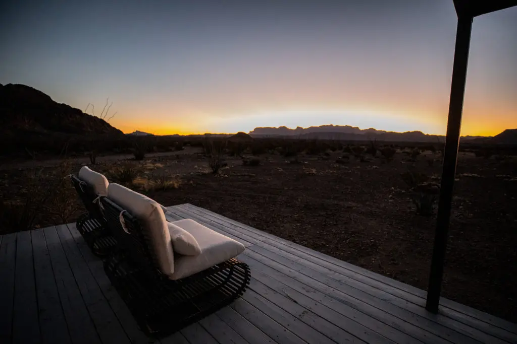 Texas brands were used as much as possible throughout The Local Chapter, including luxury outdoor furniture brand Stori Modern.  (Photo by Reed Kennedy)