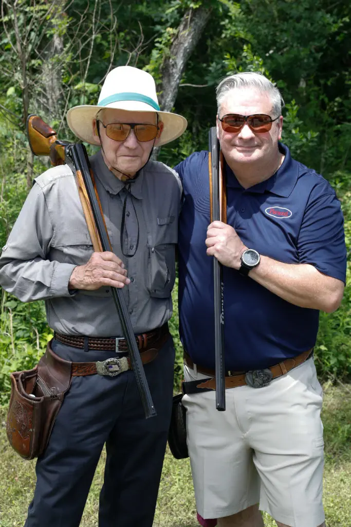 Harry Mach, Butch Mach at the Alley Theatre Sporting Clays event at the Greater Houston Gun Club. (Photo by Priscilla Dickson)
