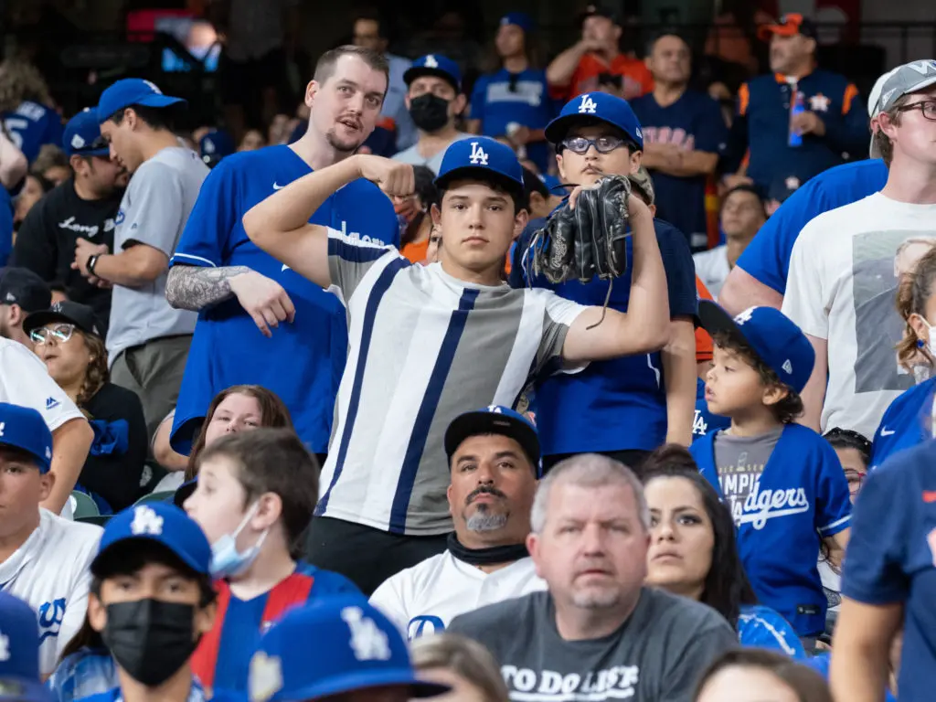 Dodgers fans wanted to flex their muscles at Minute Maid Park. (Photo by F. Carter Smith)