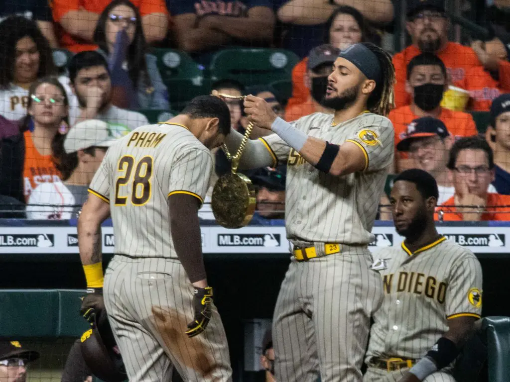 The San Diego Padres' Swag Chain gets quite a workout with this offense. (Photo by F. Carter Smith)
