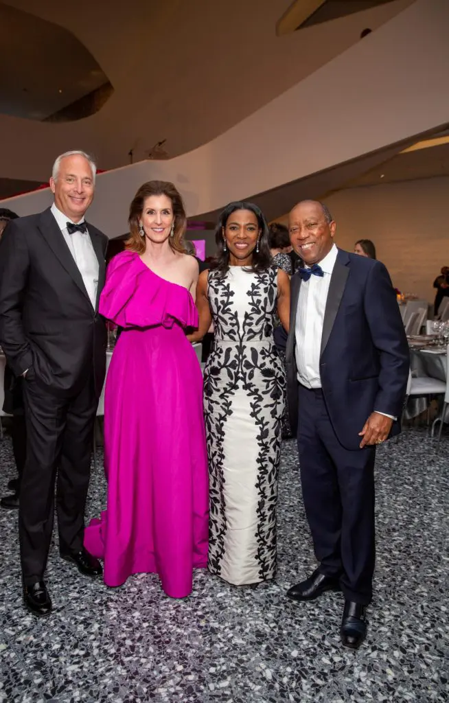 Gala chairs Bobby & Phoebe Tudor, Dr. Kathy Flanagan, Mayor Sylvester Turner at the MFAH Grand Gala Ball. (Photo by Jenny Antill)