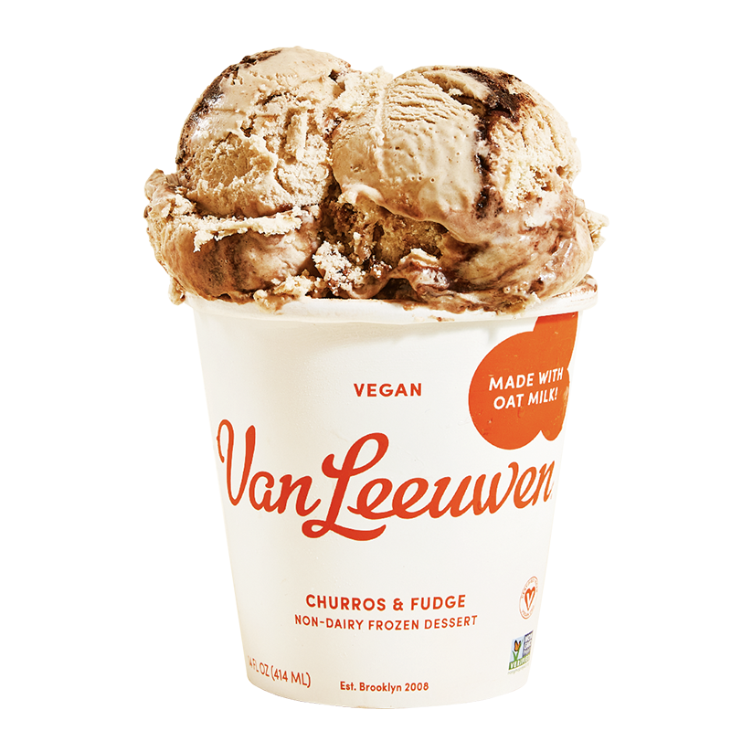 Van Leeuwen Ice Cream's Churros & Fudge vegan confection.