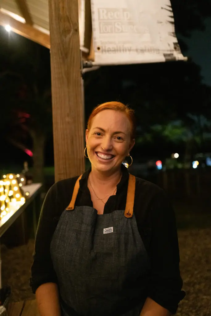 The Fierce Chef Sasha Grumman Chefs at the Recipe for Success' Delicious Alchemy dinner. (Photo by Daniel Ortiz)