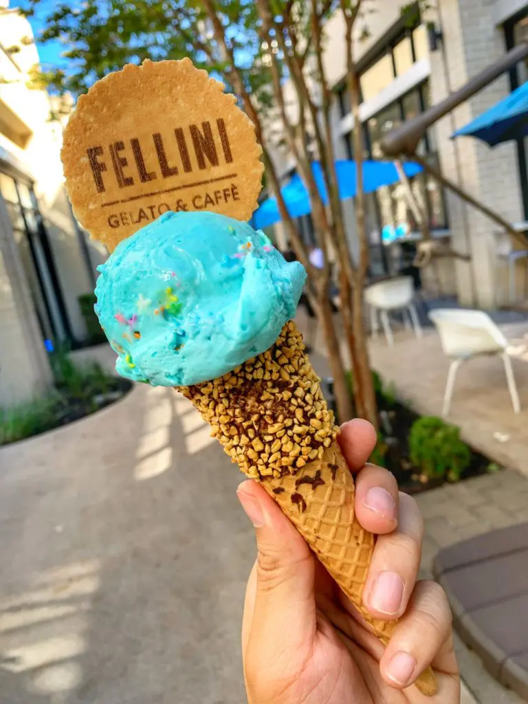 Fellini Gelato & Caffé serves more than 25 gelato flavors.