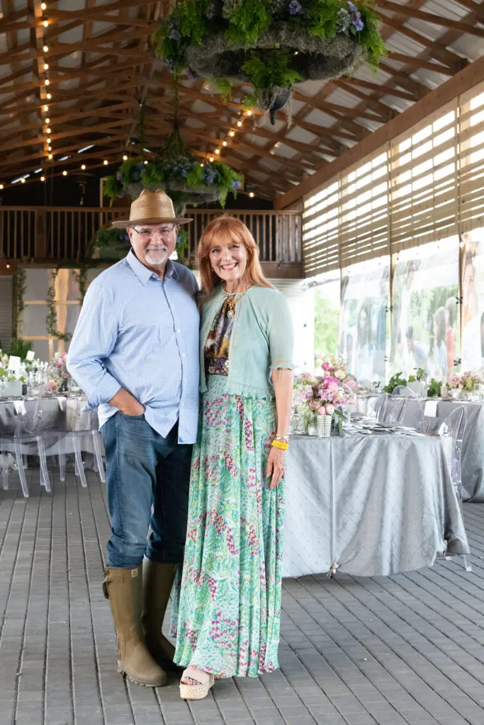 Recipe for Success founders Bob & Gracie Cavnar Shelly & Warren Spann in The Gathering Barn at Hope Farms where Recipe For Success hosted the Delicious Alchemy dinner. (Photo by Daniel Ortiz)