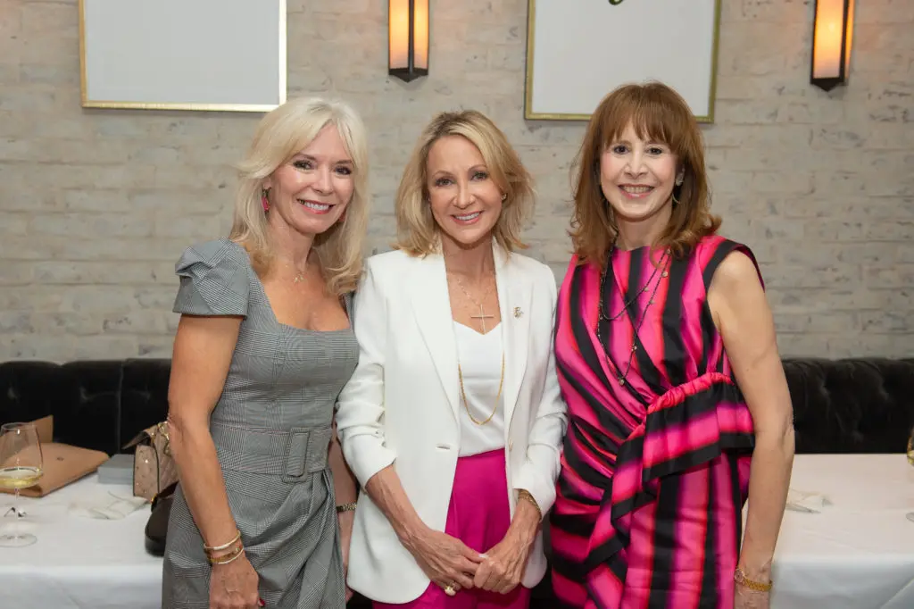 Cheryl Gill Boblitt, Leslie Siller, Vicki West at the Houston Symphony League inaugural Icon reception at The Annie Café. (Photo Wilson Parrish) (Photo by Wilson Parish)