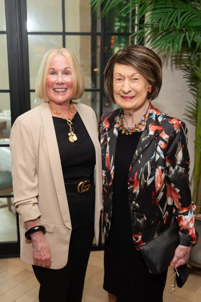Elsie Eckert, Cora Sue Mach at the Houston Symphony League Icon reception at The Annie Café (Photo by Wilson Parrish)