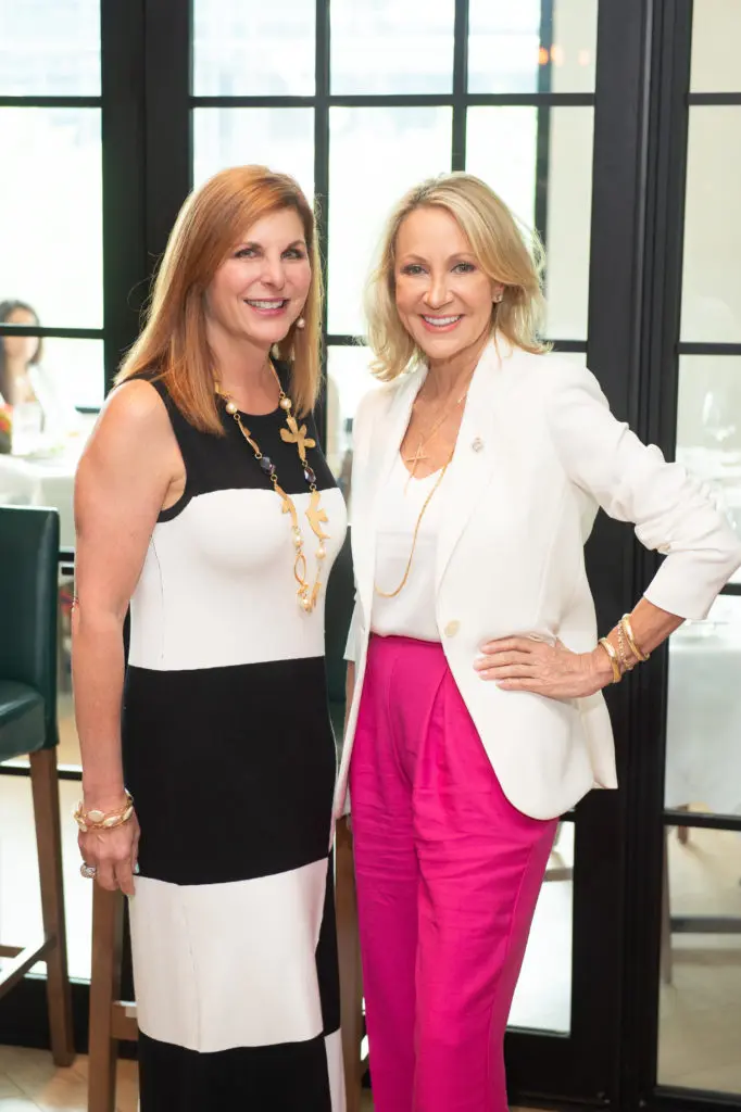 Cynthia Wolff and incoming league president Leslie Siller at the Houston Symphony League inaugural Icon reception at The Annie Café. (Photo Wilson Parrish) (Photo by Wilson Parish)