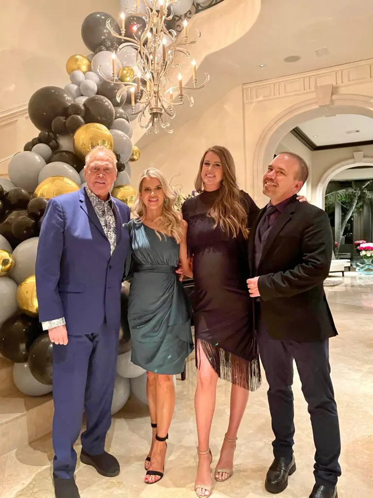 Lee & Faith Majors, Michelle & indie filmmaker Shawn Welling at Majors' birthday dinner in Houston.