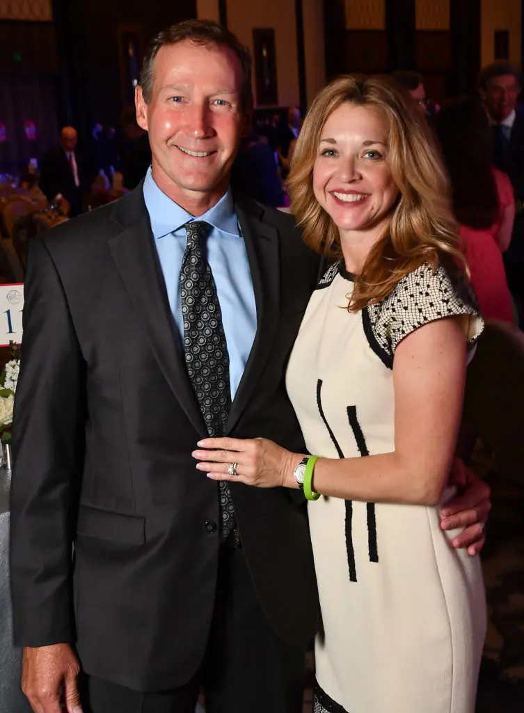 Ron Finck & Julie Baker Finck, president of the Barbara Bush Houston Literacy Foundation at The Celebration of Reading 2021 at the Post Oak Hotel. (Photo by Dave Rossman)
