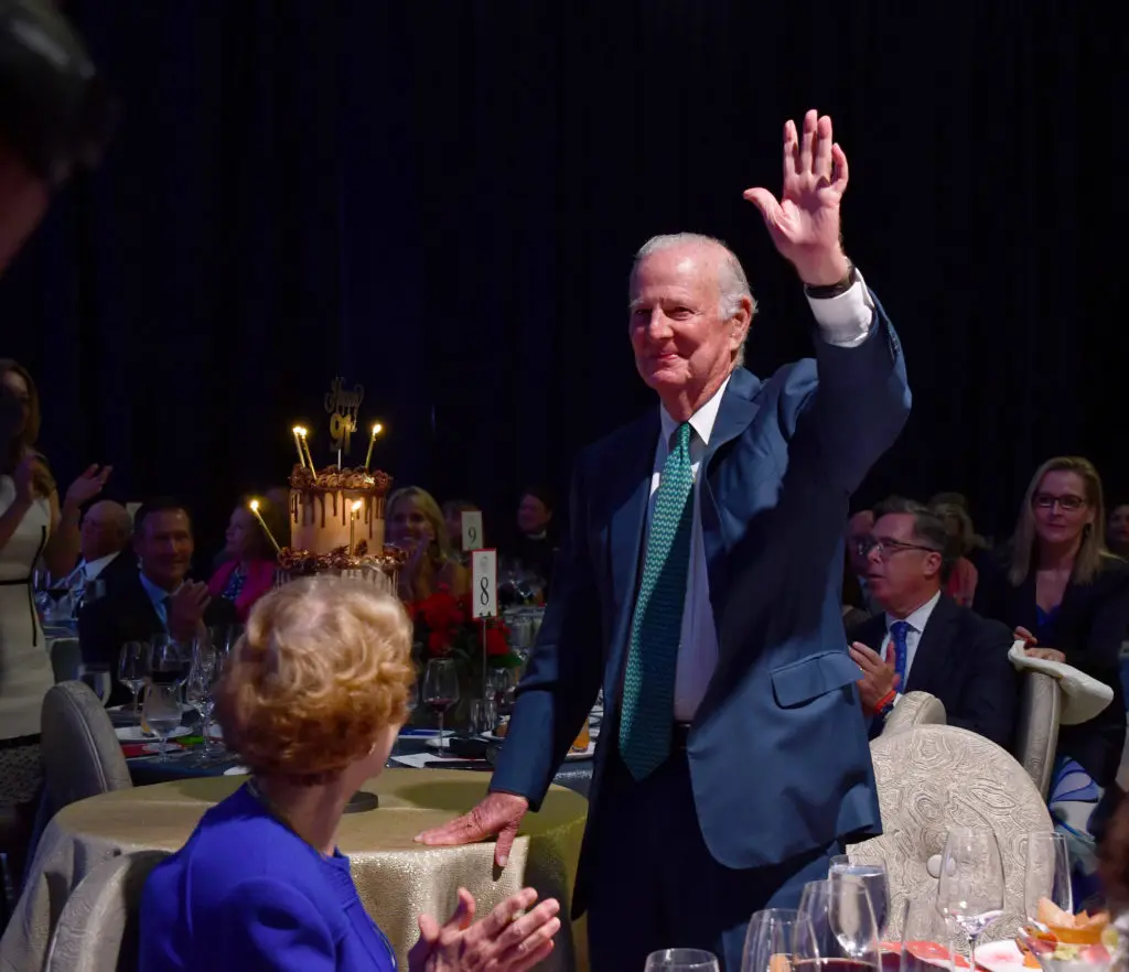 Susan & former Secretary of State James A. Baker III celebrate his 91st birthday at the Celebration of Reading 2021 at the Post Oak Hotel. (Photo by Dave Rossman)
