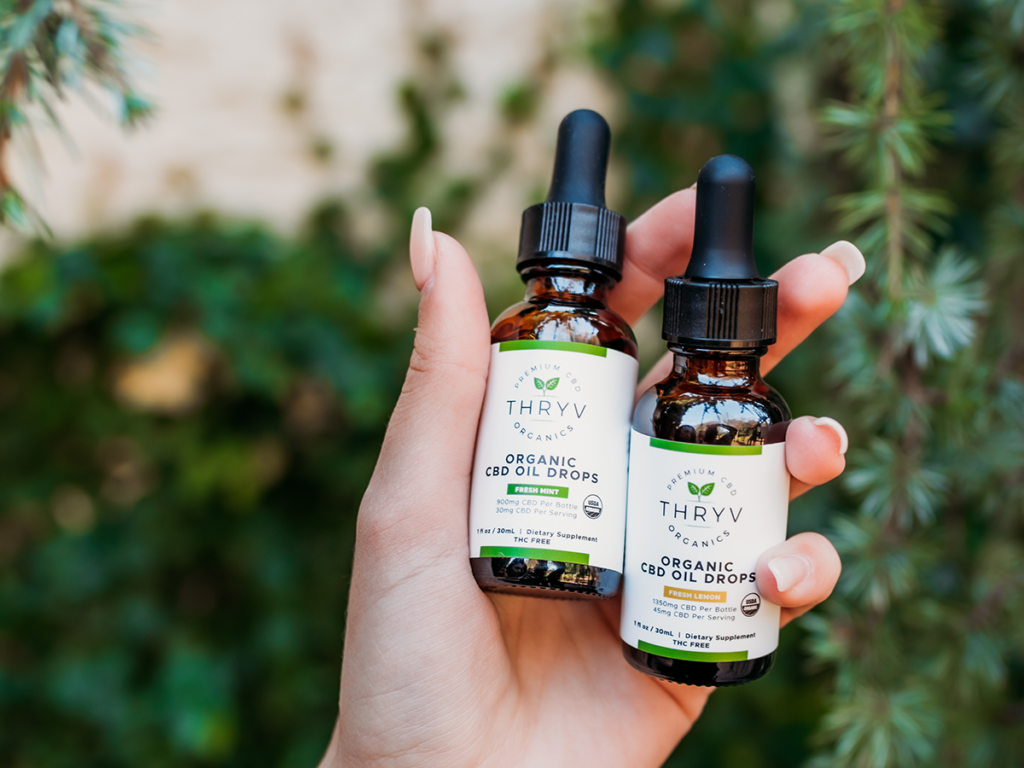 Thryv has everything from tinctures to soft gels, gummies and topicals, even relaxing bath bombs -- and select products are USDA-certified organic, a rare distinction in the CBD industry.