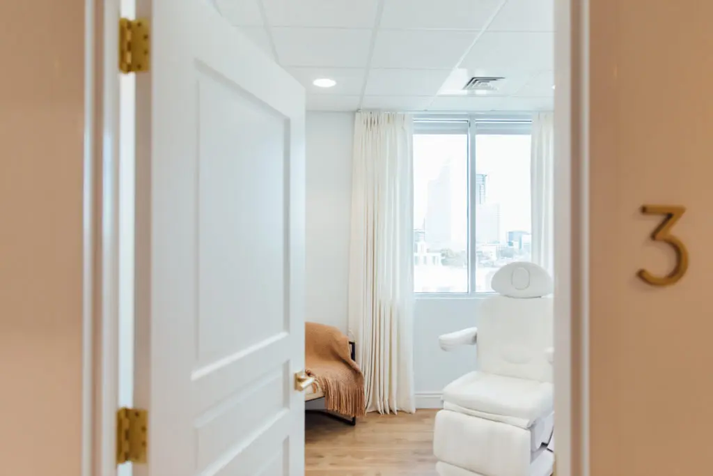 A peek inside a Skin Pharm treatment room.