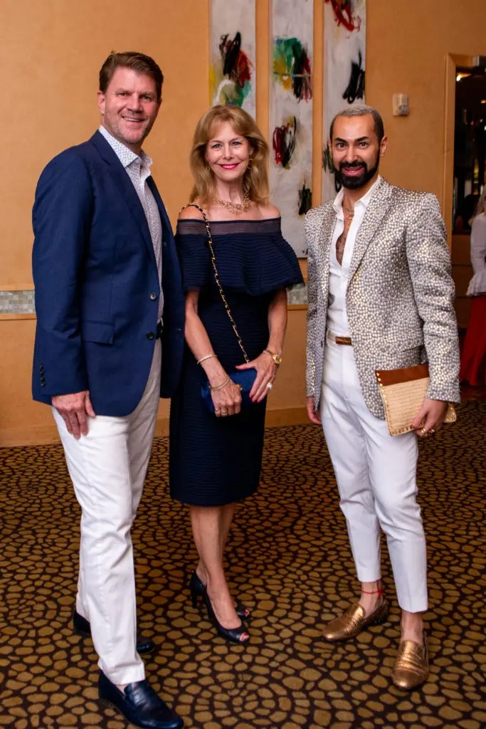 Bill Baldwin, Cheryl Byington, Fadi Armanious enjoyed a wine dinner at Tony's restaurant benefiting The Women's Fund for Health Education and Resiliency. (Photo by Michelle Watson CatchlightGroup.com)