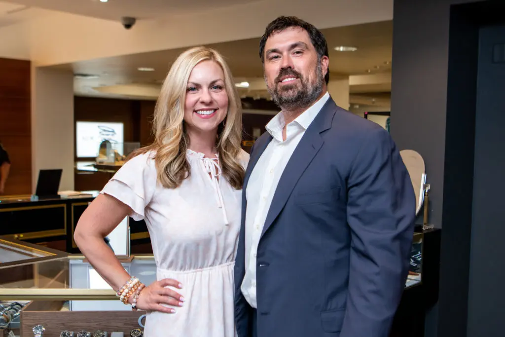 Leslie & Morgan Luttrell at the Lone Survivor Foundation and Seiko event at IW Marks Jewelers (Photo by Michelle Watson CatchlightGroup.com)