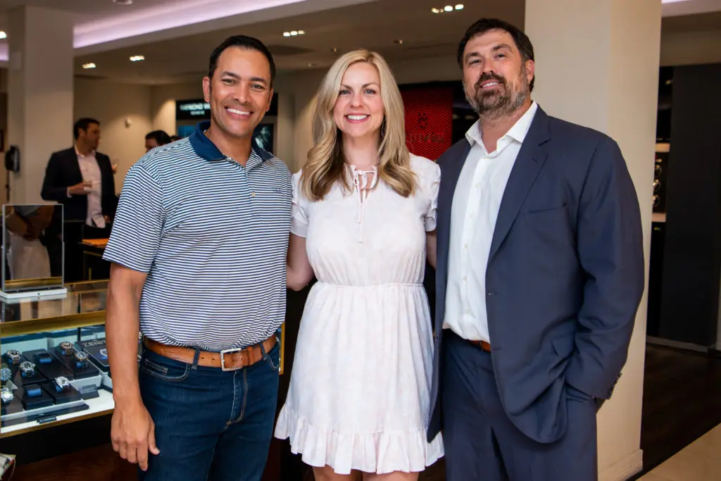 Jose Cruz, Leslie & Morgan Luttrell at the Lone Survivor Foundation and Seiko event at IW Marks Jewelers (Photo by Michelle Watson CatchlightGroup.com)