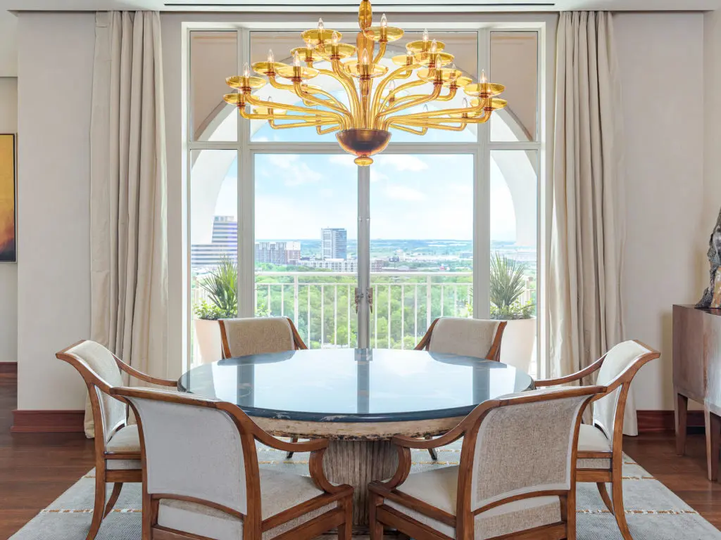 Murano glass chandeliers were designed in Italy specifically for the home. (Photo by Sean Gallagher Photo)