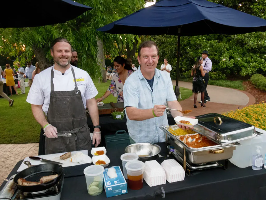 Chef Christopher Patrick of Bright Box Food, Peter Creedon (Photo by Dallas Arboretum/Steve Foxall)