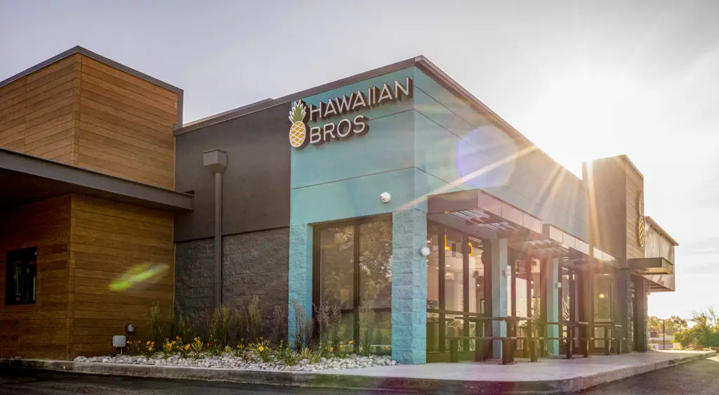 Hawaiian Bros exteriors are bright and sunny just like the islands that inspired them.