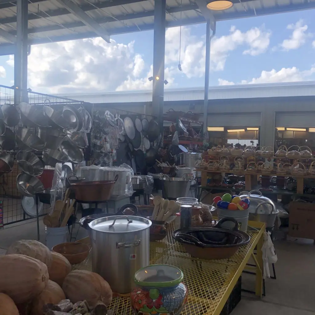 Houston Farmers Market is much more than produce. You'll find pots, pans, pottery and treasures galore. (Photo by Chris Baldwin)