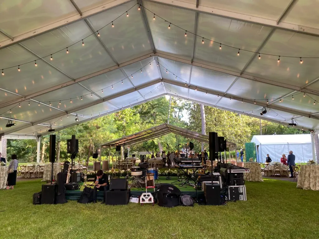 The Bayou Bend Garden Party moves to the ellipse at the entrance to the Museum of Fine Arts, Houston house museum. (Photo by Shelby Hodge)