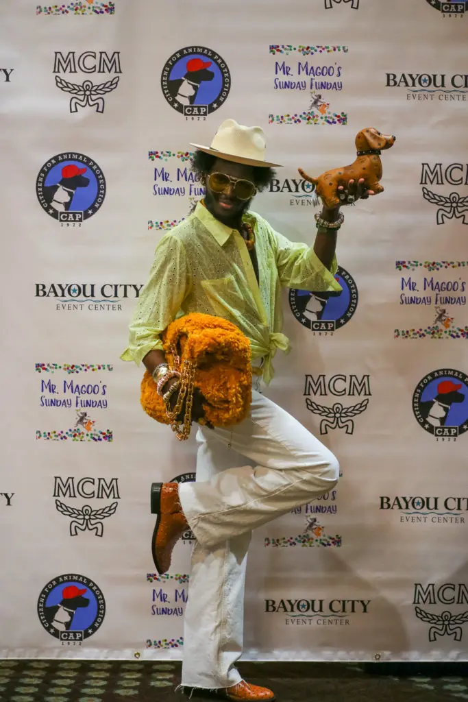 Joubaire Joubert at the Citizens for Animal Protection's Mr. Magoo Funday Sunday at the Bayou City Event Center.