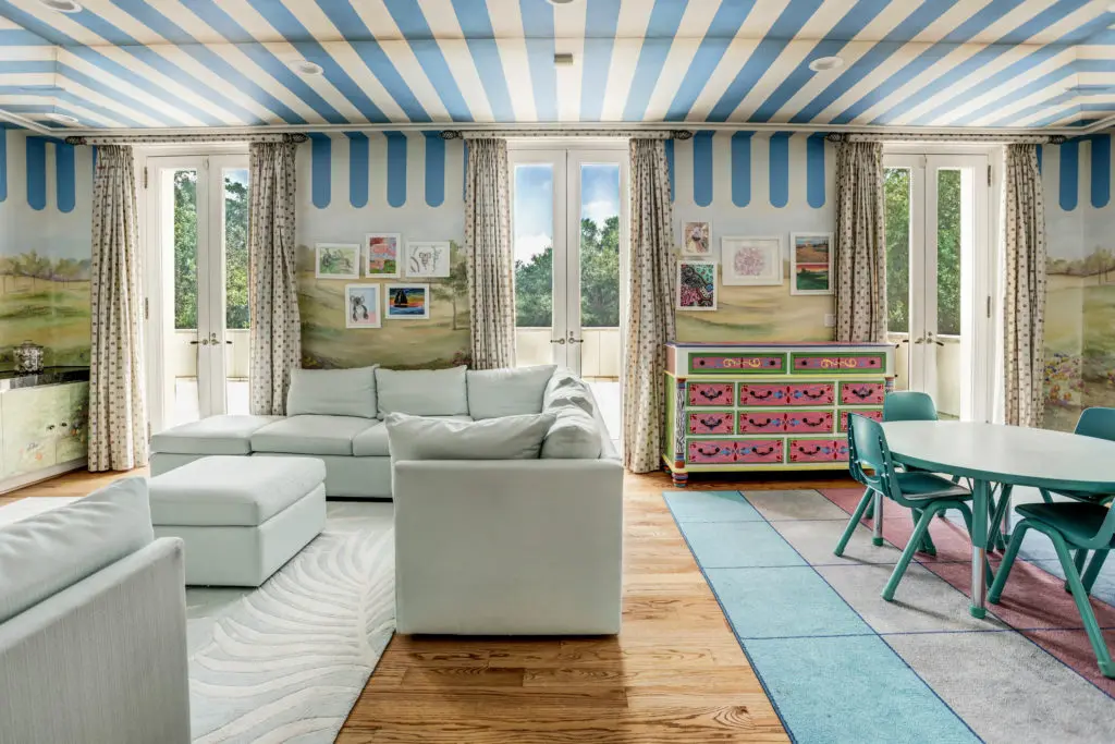 Enter the massive playroom or flex space through the vast cased opening and be swept away to the French countryside (Photo by TK Images)