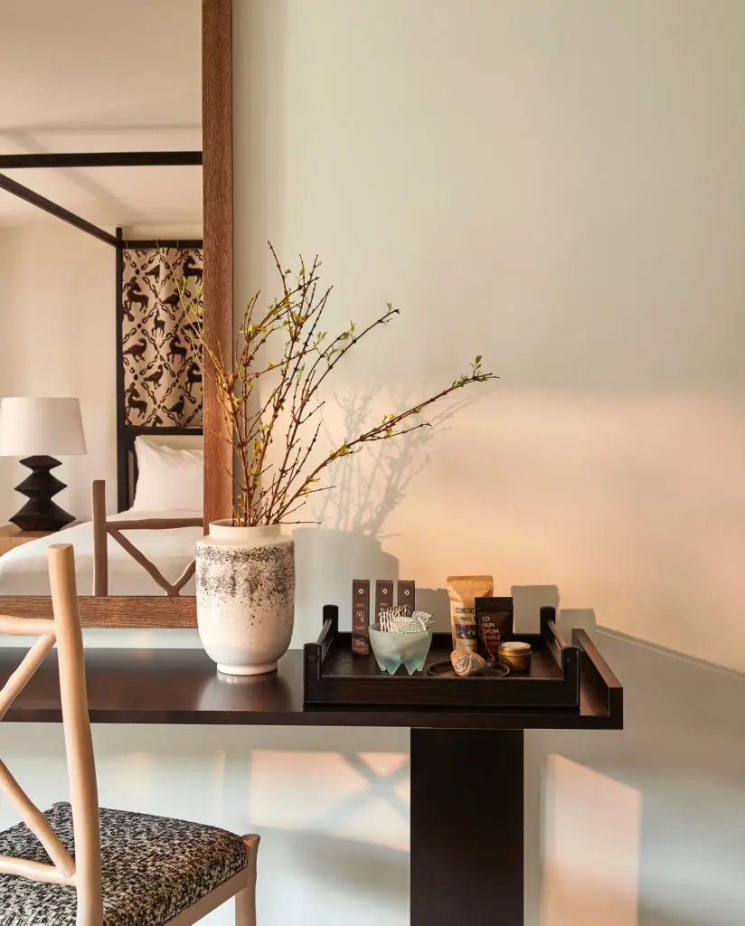 In-room accommodations.  (Photo by Madeline Hotel & Residences, Auberge Resorts Collection)