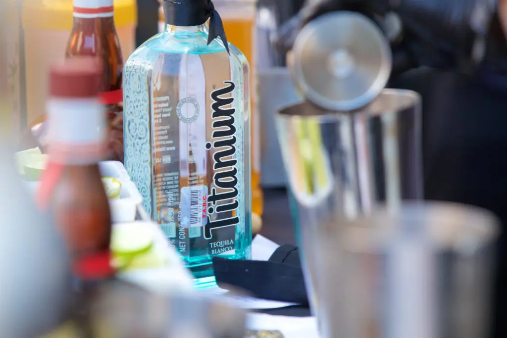 Titanium Tequila craft cocktails served at the Dassault Falcon 6X event at the Post Oak Hotel. (Photo by John Manigold)