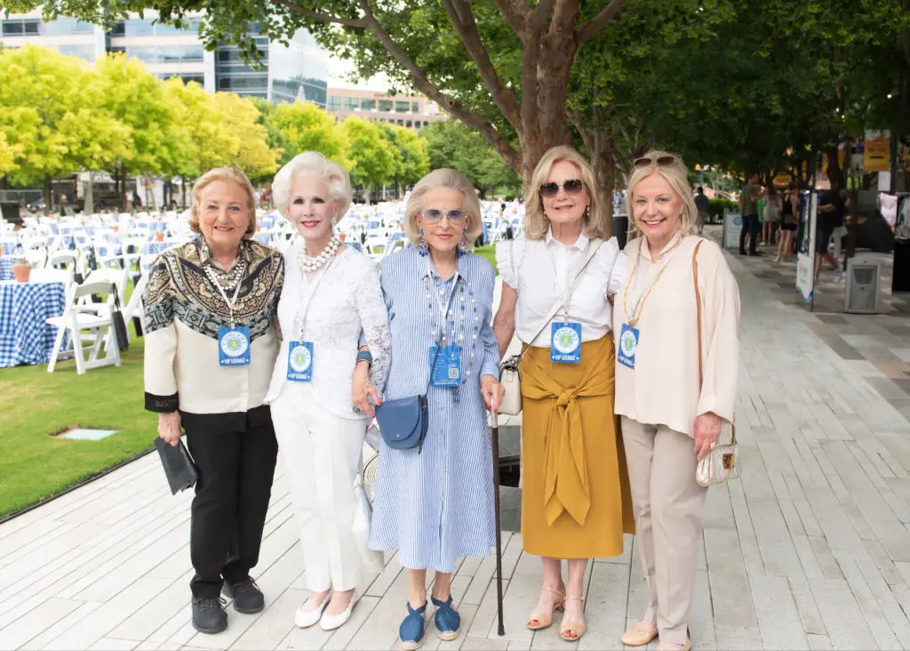 Margot Perot, Sheila Grant, Nancy Dedman, Gail Stoffel and Nelda Cain Pickens (Photo by Tamytha Cameron)