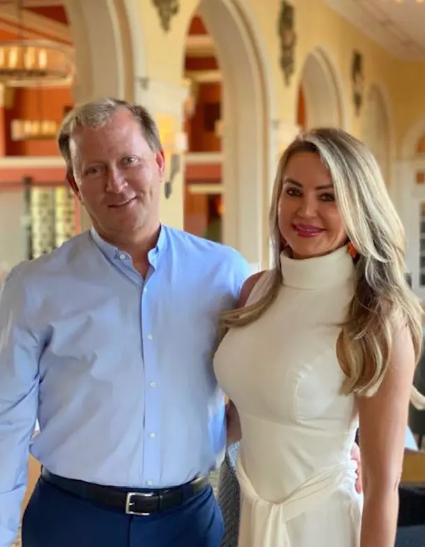 Hotelier Mark Wyant and his wife, interior designer Lorenda Wyant, new owners of the Grand Galvez, previously known as the Hotel Galvez. (Photo courtesy of Grand Galvez/Seawall Hospitality LLC)
